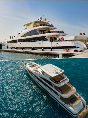 Shop Online Dubai Harbour Superyacht Experience with Live station & Drinks – Boat Tours and Cruises Dubai Masala