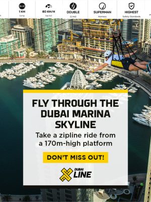 Shop Online XLine Dubai Marina – The Longest Urban Zipline in The World – XDubai Attractions Dubai Masala