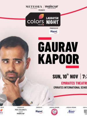 Shop Online Colors Laughter Night ft. Gaurav Kapoor – Comedy Events Dubai Masala