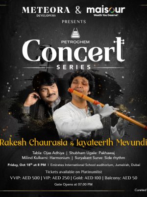 Shop Online Concert Series Featuring Rakesh Chaurasia and Jayateerth Mevundi in Dubai – Desi Events Dubai Masala