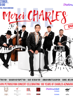 Shop Online Merci Charles concert by Hayk Petrossyan at Zabeel Theatre, Dubai – Shows and Theatrical Plays Dubai Masala