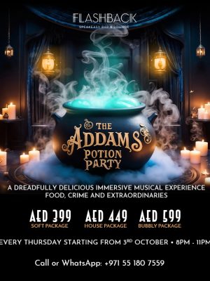 Shop Online The Addams Potion Party at Flashback Speakeasy Bar, Dubai – Shows and Theatrical Plays Dubai Masala