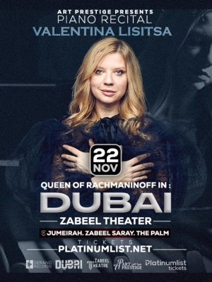 Shop Online Valentina Lisitsa Piano Recital at Zabeel Theatre, Dubai – Classical Events Dubai Masala